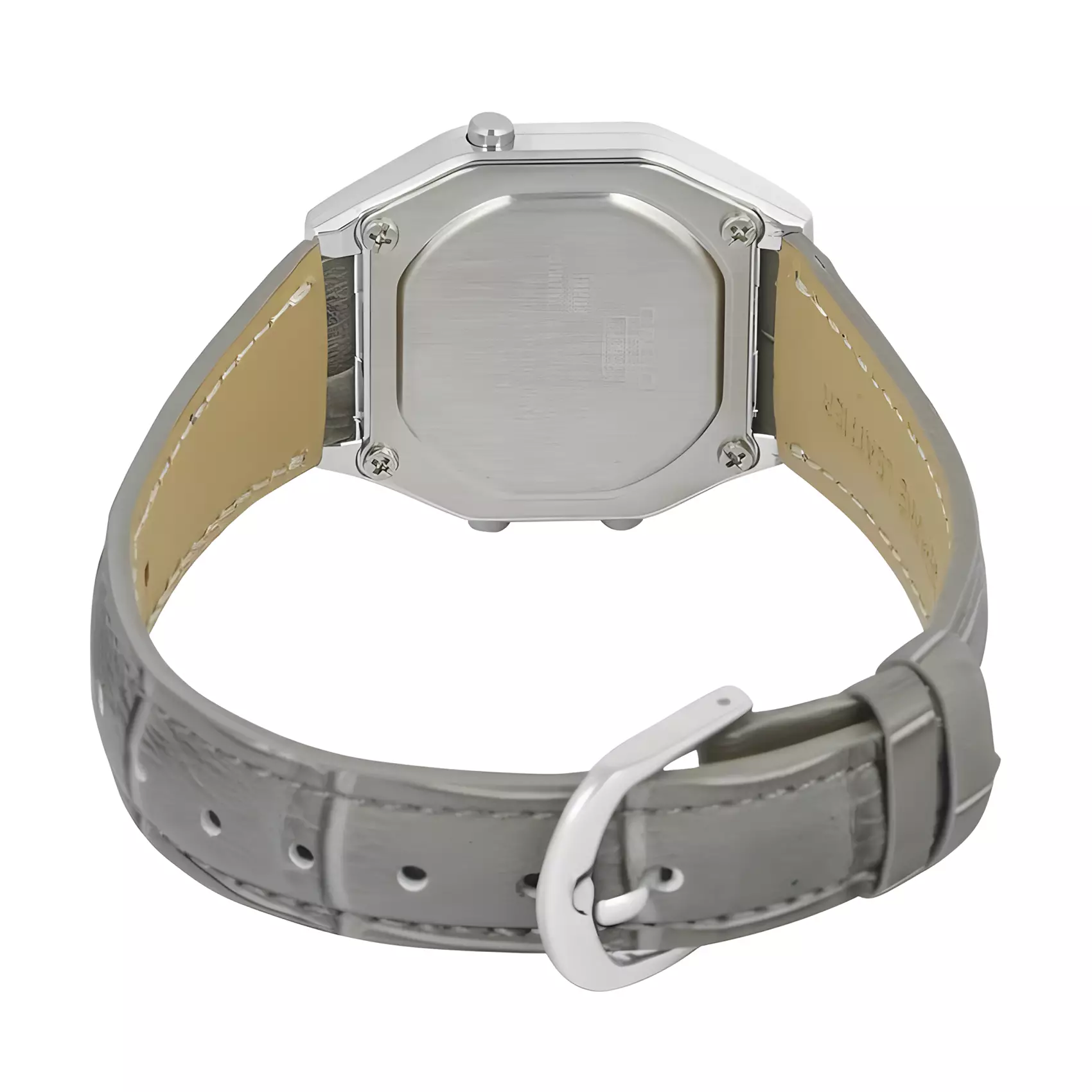 Casio Vintage - Jam Tangan Digital Wanita - Silver Dial - Grey Leather Strap - LA680WEL-8A2