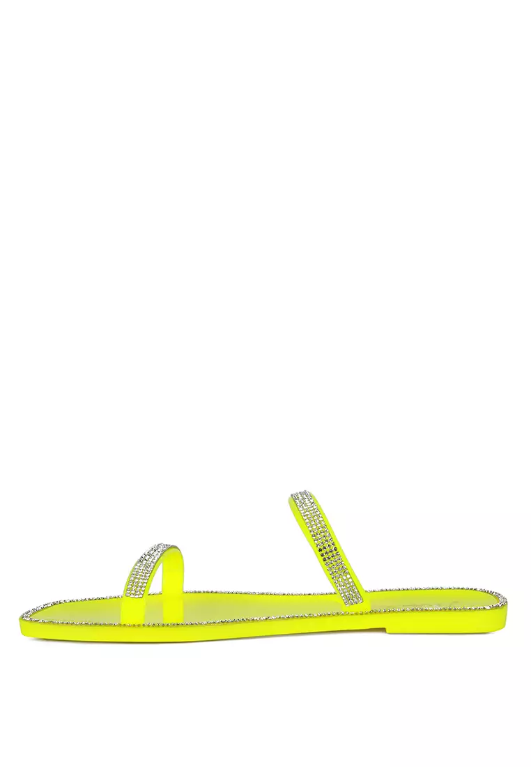 Neon yellow flats hotsell