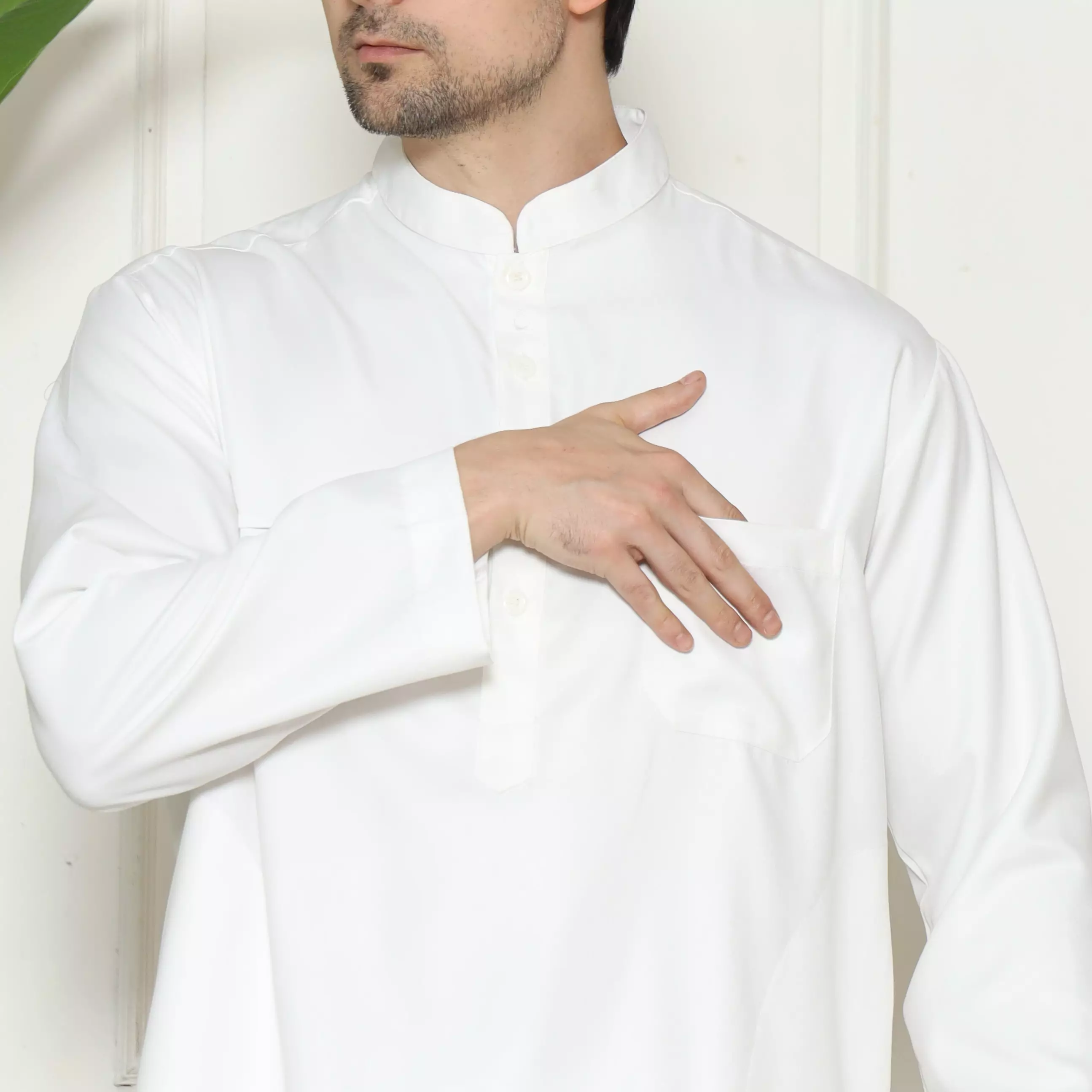 Setelan Baju Koko Sarimbit Kurta Pakistan PK 10 White BW