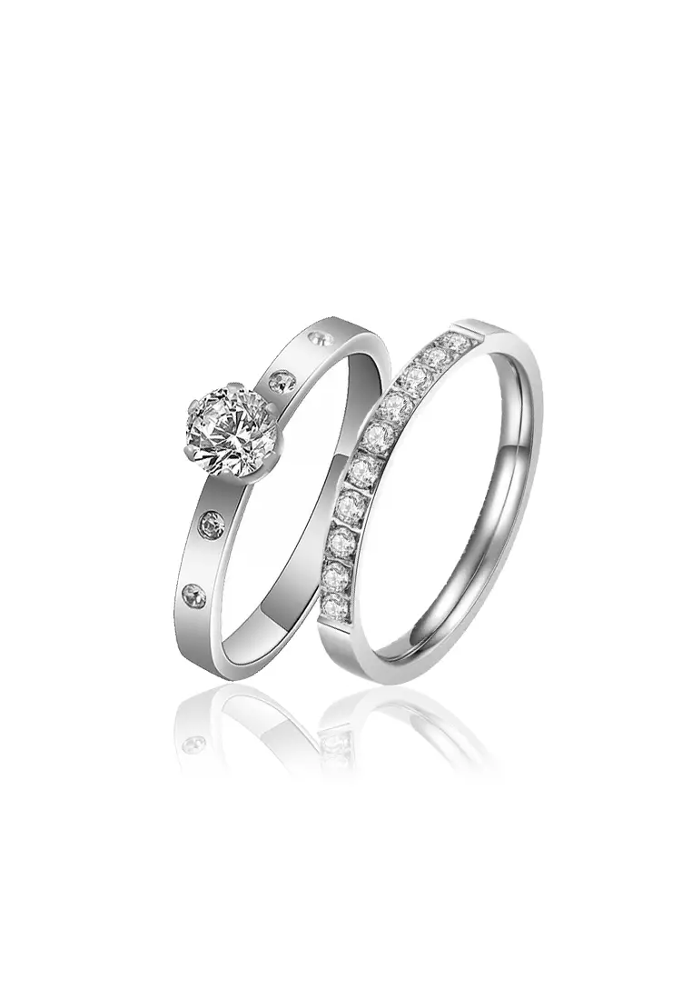 Buy CELOVIS CELOVIS Arwen Ring Paired with Diamante Ring