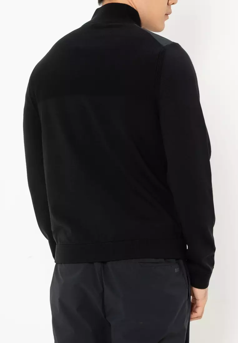 K Club HY Full Zip Sweater - BOSS Green