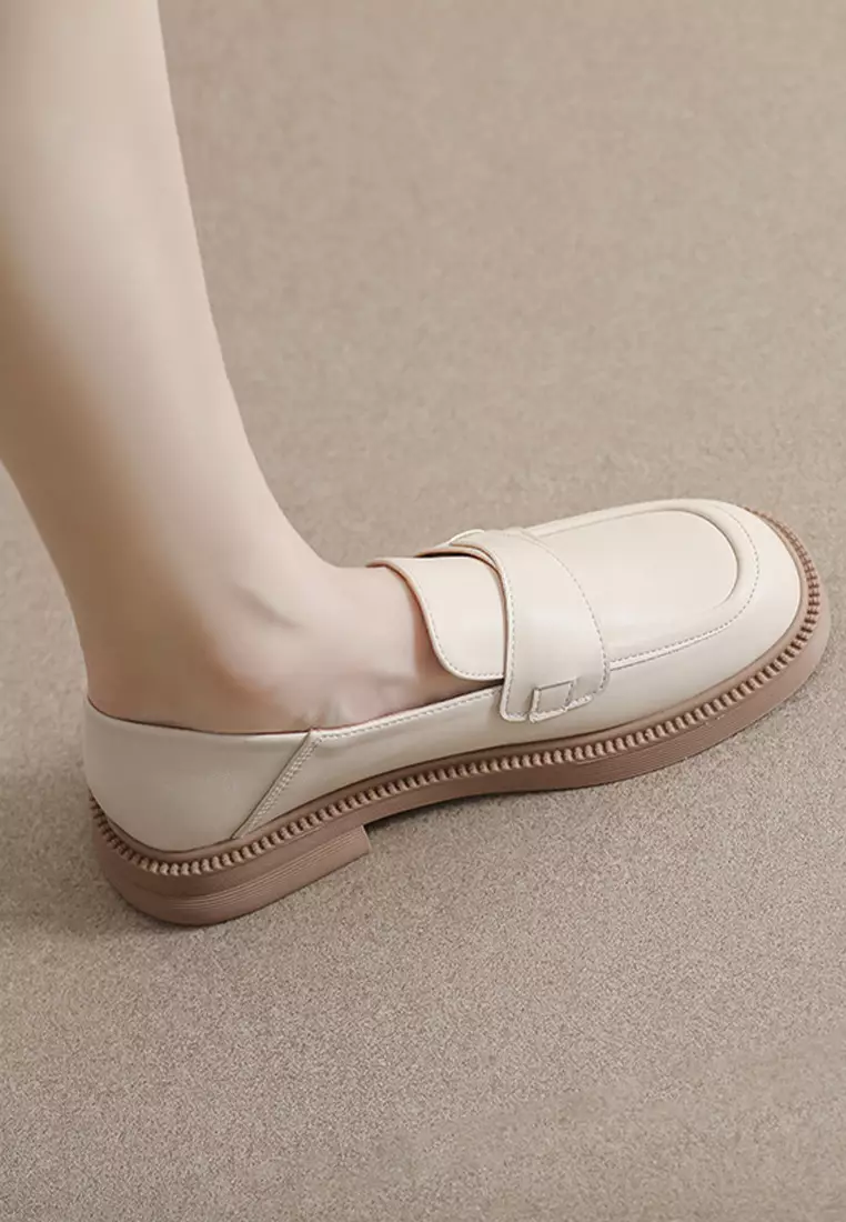 Micofiber Leather Platform Loafers WW919-2