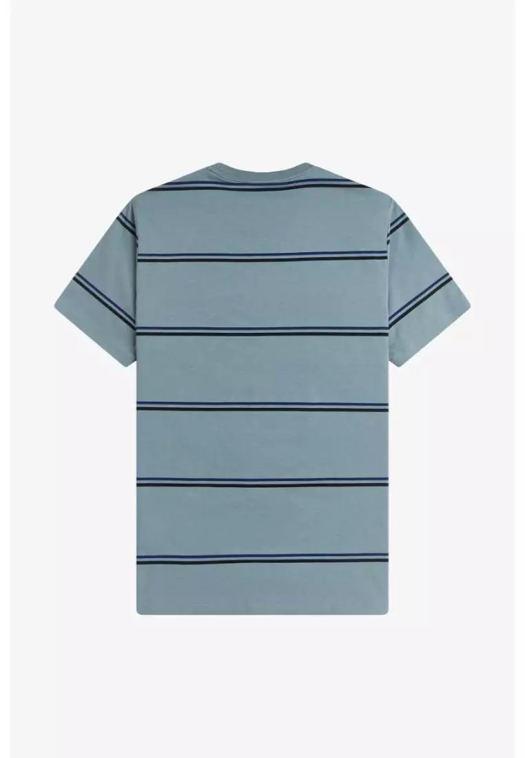 Fred Perry M1734 Fine Stripe T-Shirt (Stockport Blue)