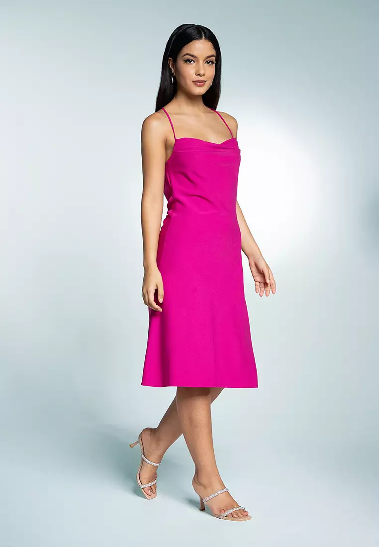 Zalora Studios Tie Back Cowl Dress 2024 Buy Zalora Studios
