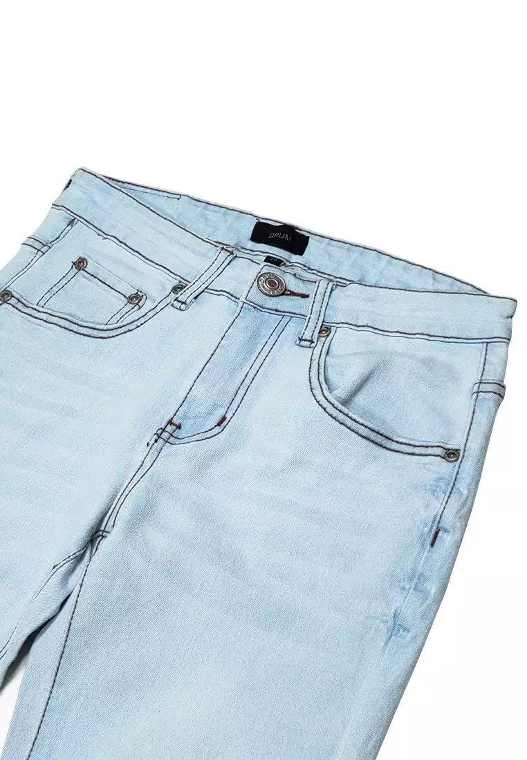 Denim Washed Light Blue Jeans
