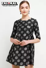 Black Khaki Polkadot