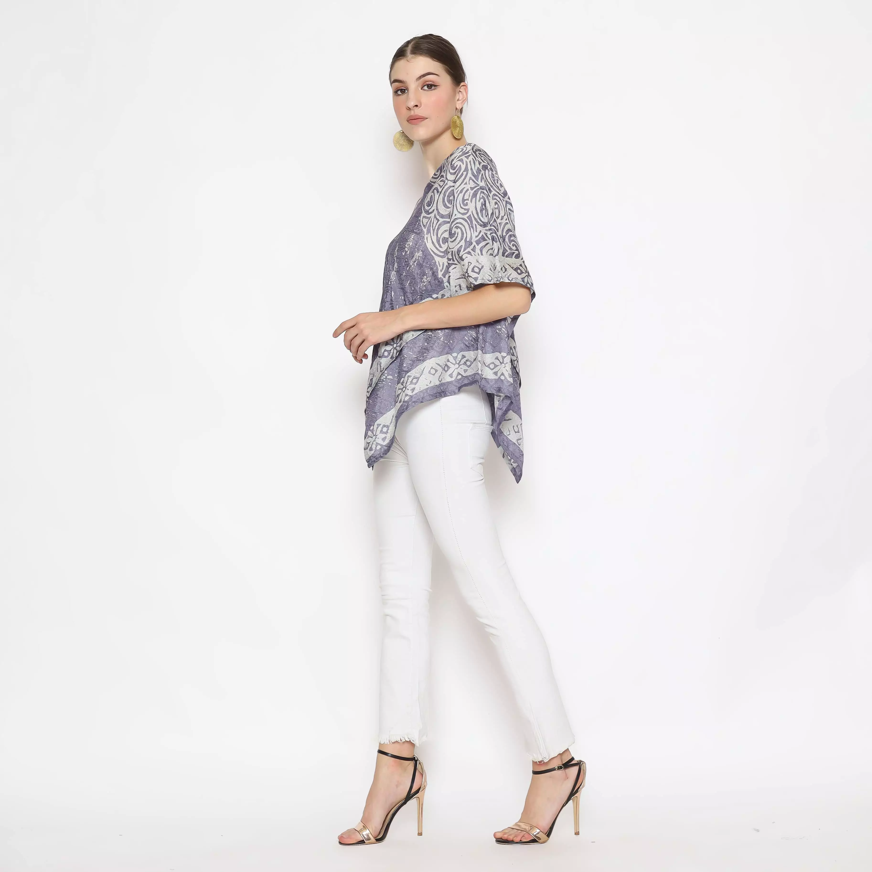 Rinjanie Batik - BEST SELLER - Blouse Zigzag Batik - Blouse Wanita Unik - Awan Bersahaja - Blouse Batik Modern