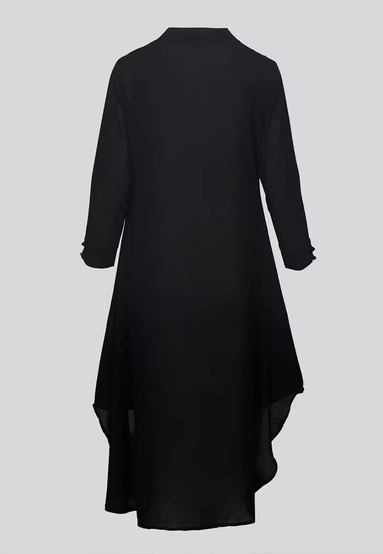 Le Reve Black Hi-Low Shirt Style Tunic