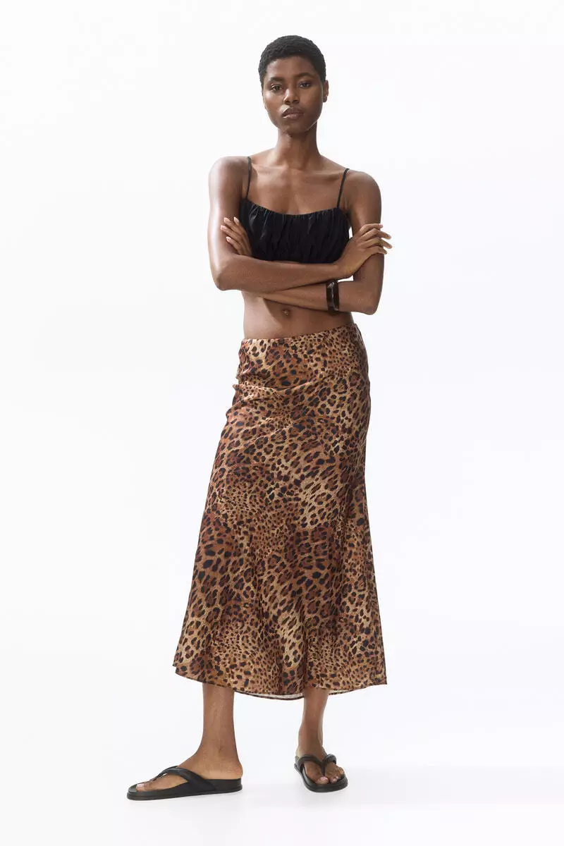 Satin slip skirt