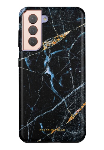 Polar Polar black Midnight Marble Samsung Galaxy S21 5G Dual-Layer Protective Phone Case (Glossy) 523ACAC7C27493GS_1