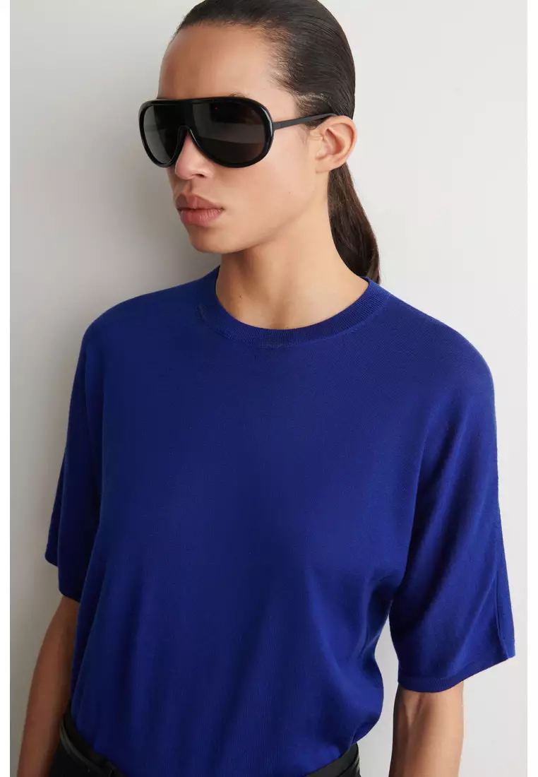KNITTED MERINO WOOL T-SHIRT