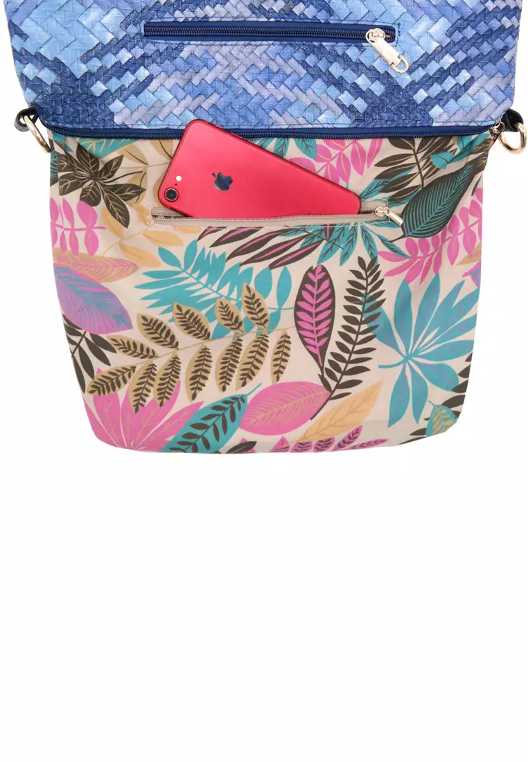 FLAMINGO SLING BAG - RATTAN BH, SILVER - Strawberry Queen