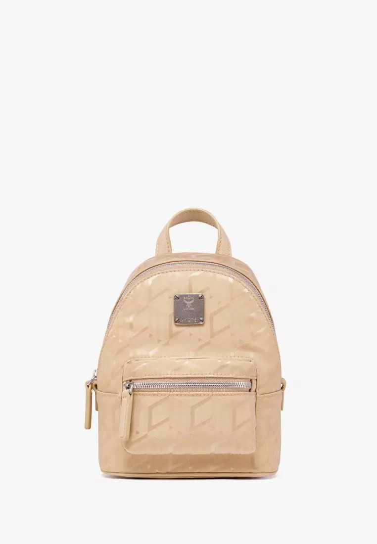 Buy MCM Stark Bebe Boo Backpack in Cubic Jacquard Nylon 2024