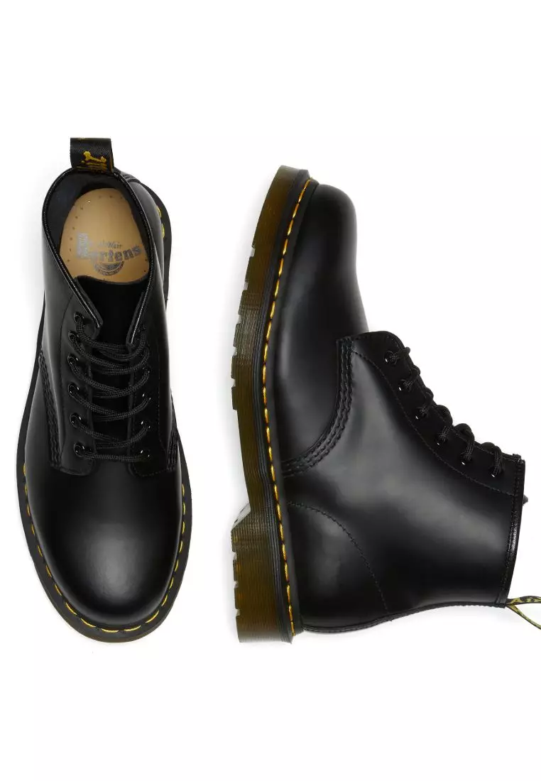 Buy Dr. Martens 101 YELLOW STITCH SMOOTH LEATHER ANKLE BOOTS 2024 ...