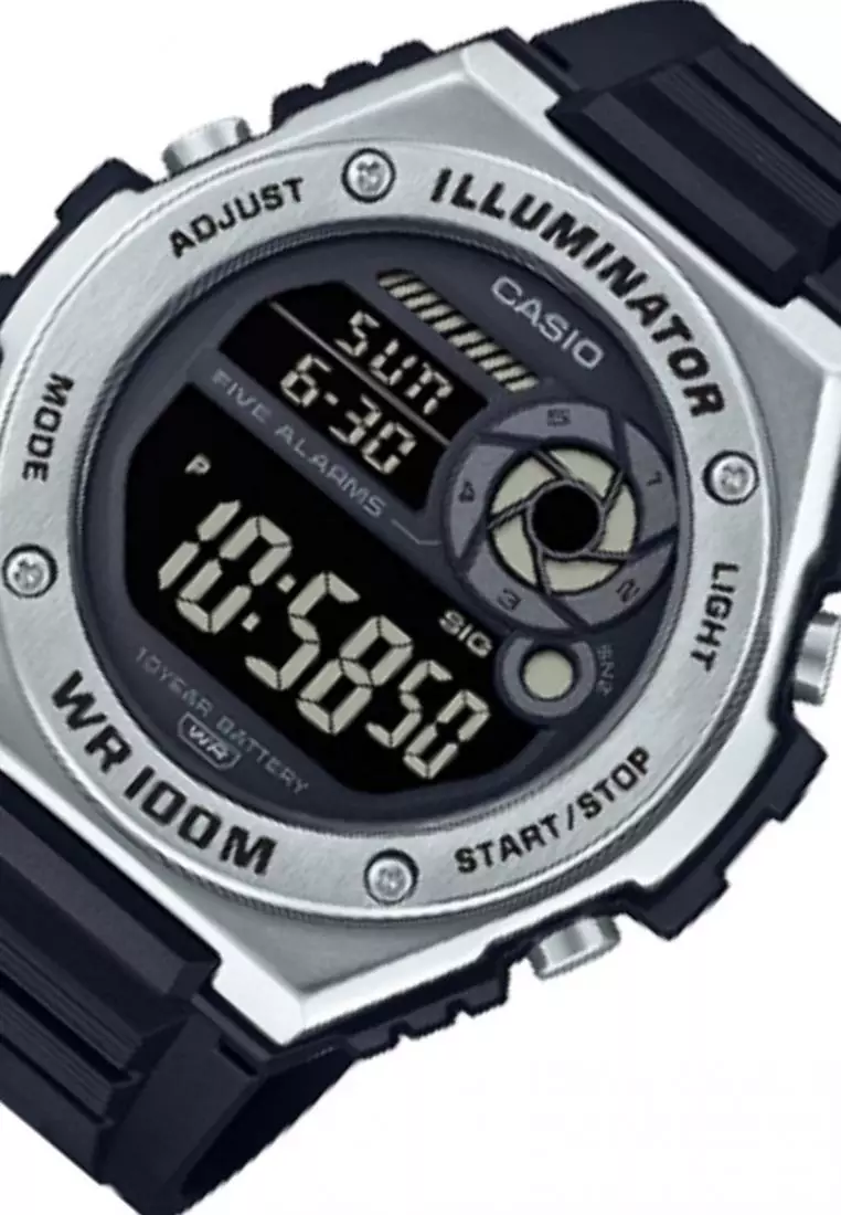 Casio Orologio Uomo MWD-100H-1AVCF – 10 Anni Batteria, 100m Impermeabile, Cronometro E Timer - 2