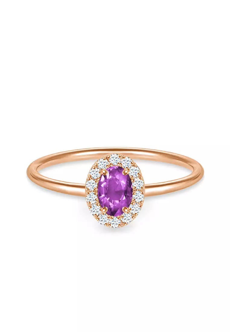 White gold best sale amethyst ring