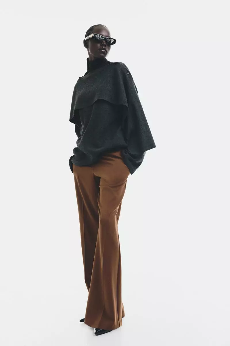 Flared tailored trousers
