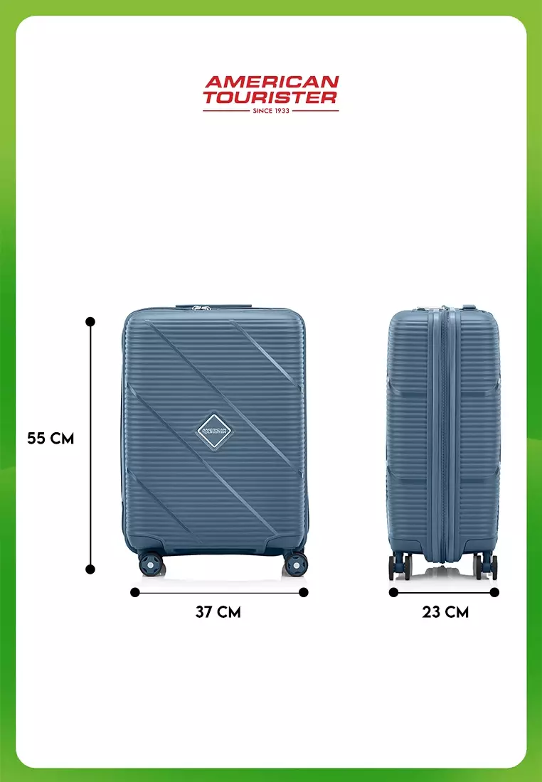 American Tourister Ezylif Spinner Cabin 20 Inch Tsa - Slate Blue