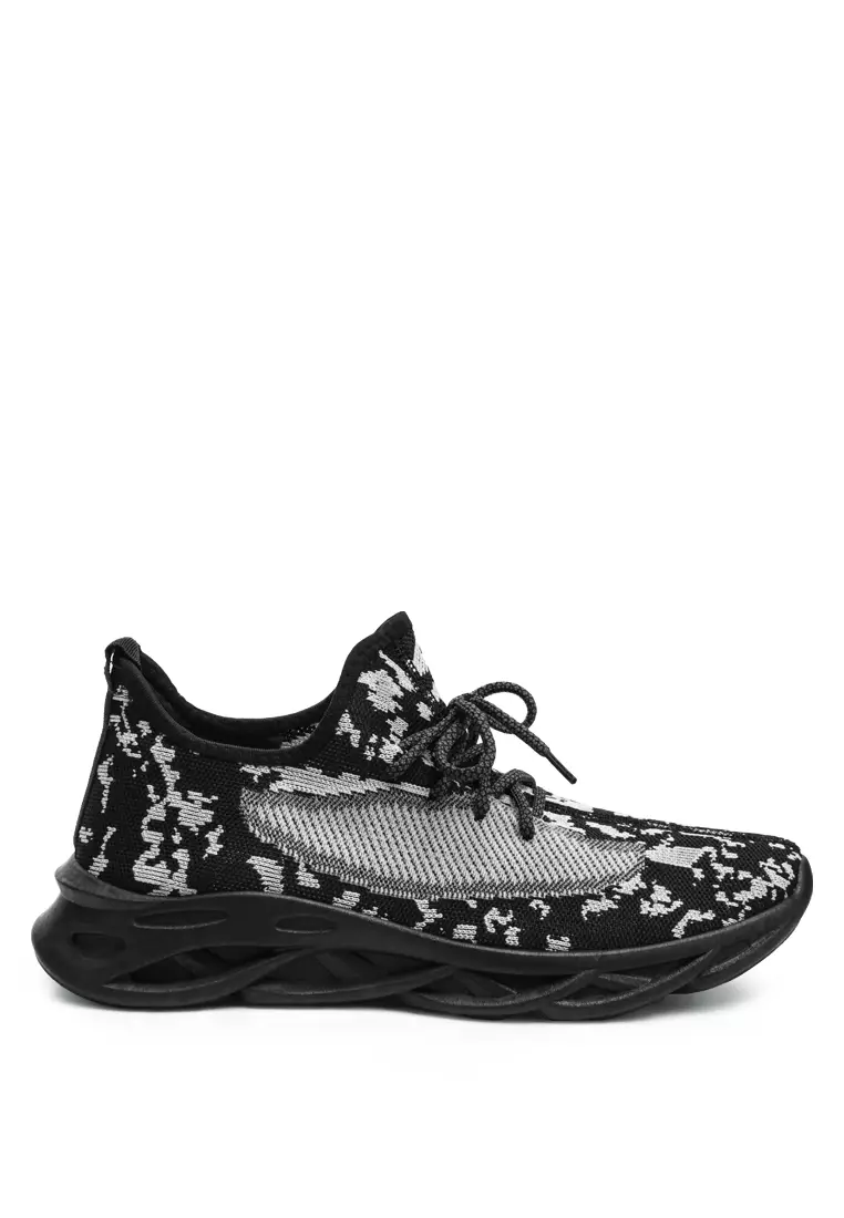 Discount on London Rag  shoes - SKU: Knitted Running Sneakers In White