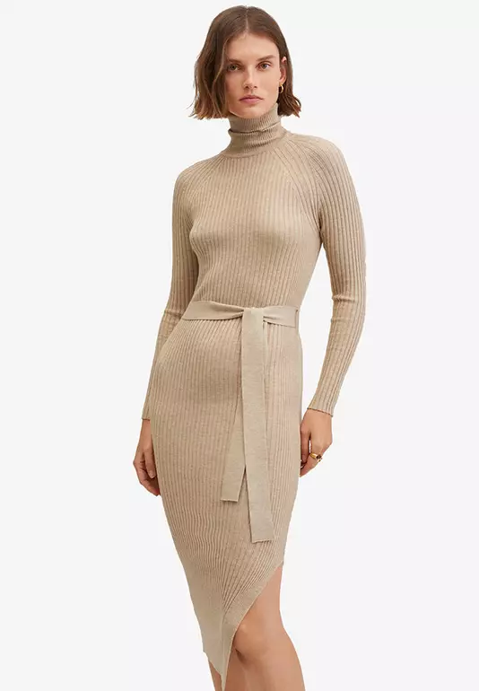 Knitted Turtleneck Dress