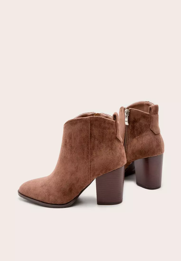 8CM Suede Fabric Ankle Boots WTY4051-13