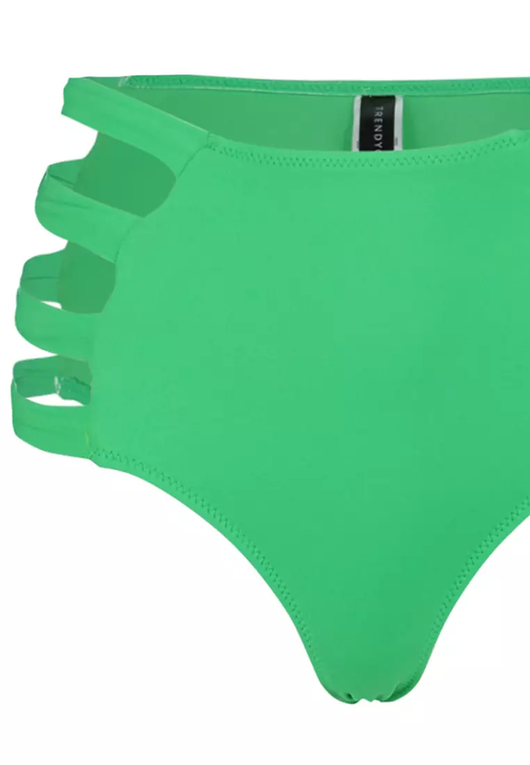 Buy Trendyol Green Cut Out/Windowed High Waist Bikini Bottoms With