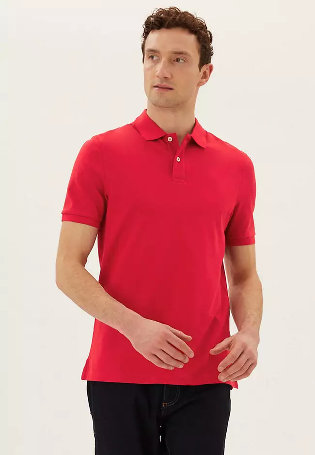 Jual Marks & Spencer Pure Cotton Pique Polo Shirt Original 2024 ...