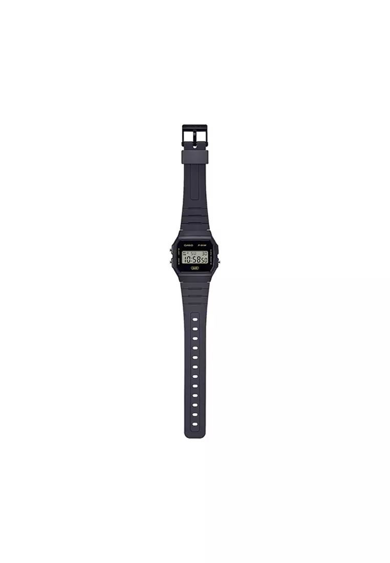 Pop Series Men Digital Watch F-91WB-8A Black Resin Strap