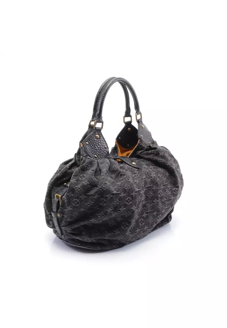 Buy Louis Vuitton Pre-loved LOUIS VUITTON XL monogram denim Noir Shoulder  bag denim leather black Online
