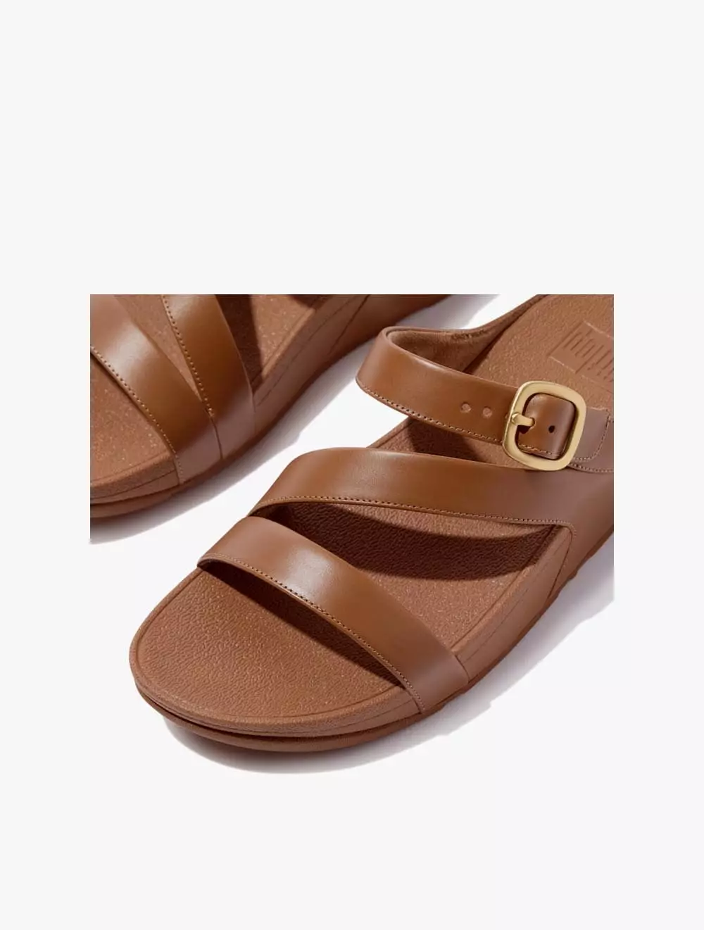 Fitflop Skinny II Leather Z-Strap Slides - Light Tan