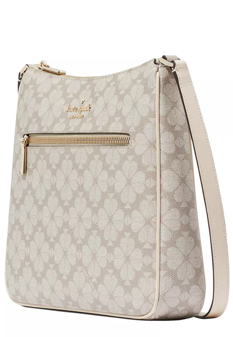 Kate Spade Signature Spade Flower Large Swingpack Crossbody Bag in Dark Beige Multi KG481
