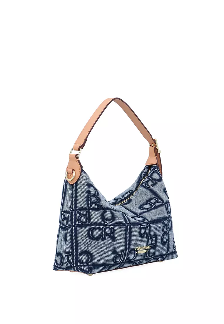 Carlo GEO Denim 2 Way Shoulder Bag II - Dark Blue