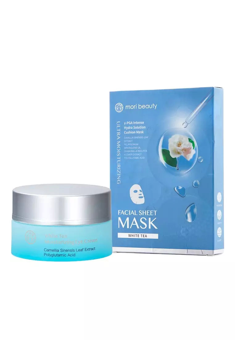 NATURAL BEAUTY - 30天全面穩膚組:白茶賦活保濕眼霜+特潤水光保濕面膜 2pcs