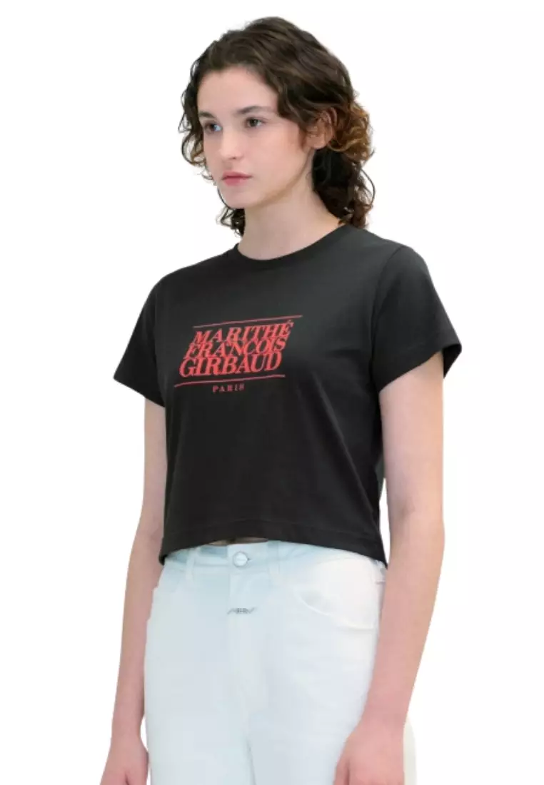 ★Marithe + Francois Girbaud★ REGULAR LOGO TEE charcoal MFG Marithé François Girbaud Regular Logo Tee Charcoal – Drop