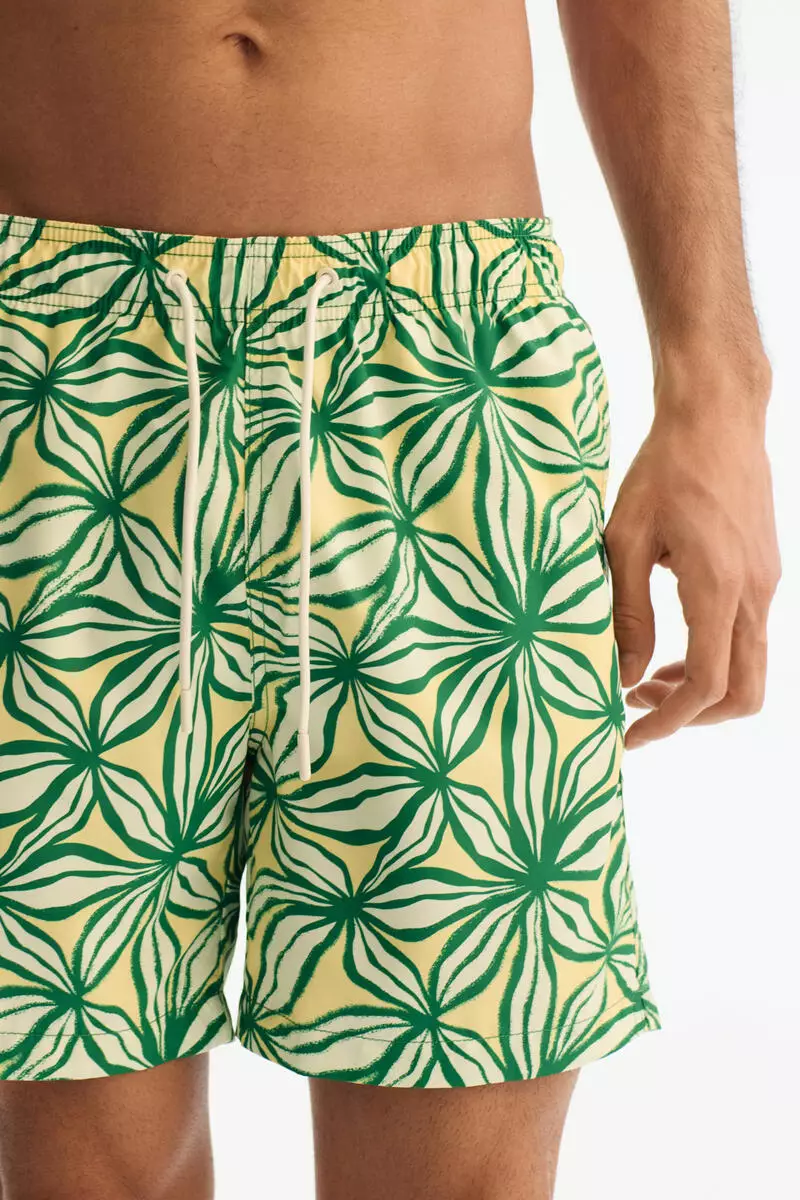 Patterned swim shorts