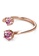 Krystal Couture gold KRYSTAL COUTURE Split Pink Personality Ring Embellished with Swarovski®crystals AE970AC8D0D749GS_2