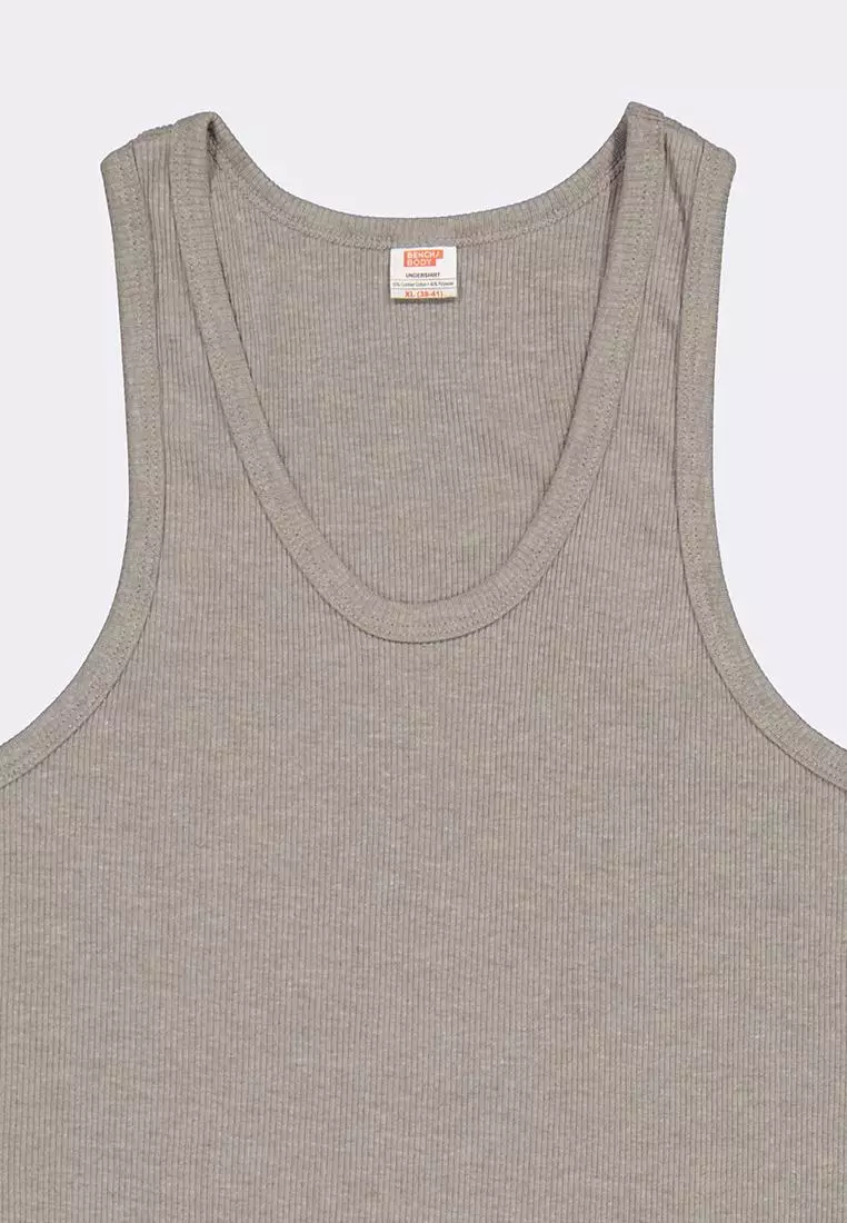 Men's Ribbed Racer Back Tank Top