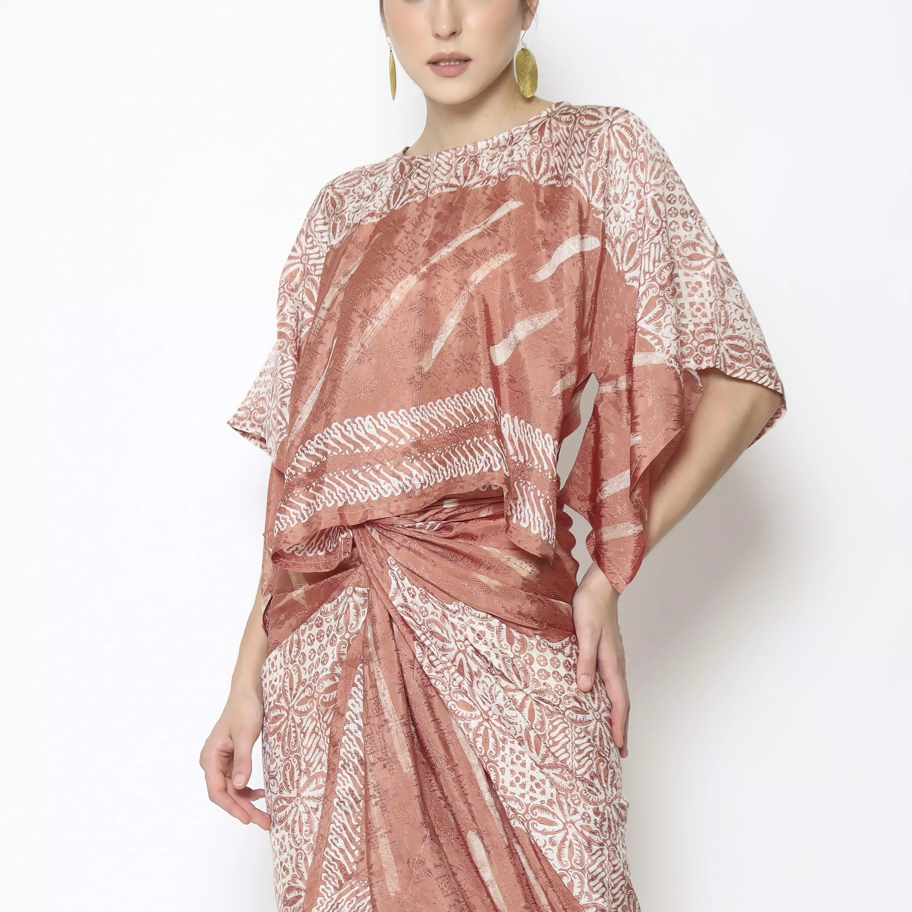 Rinjanie Batik - Dress Infinity Series - Dress Batik Unik - Batik Modern - Caramel Series