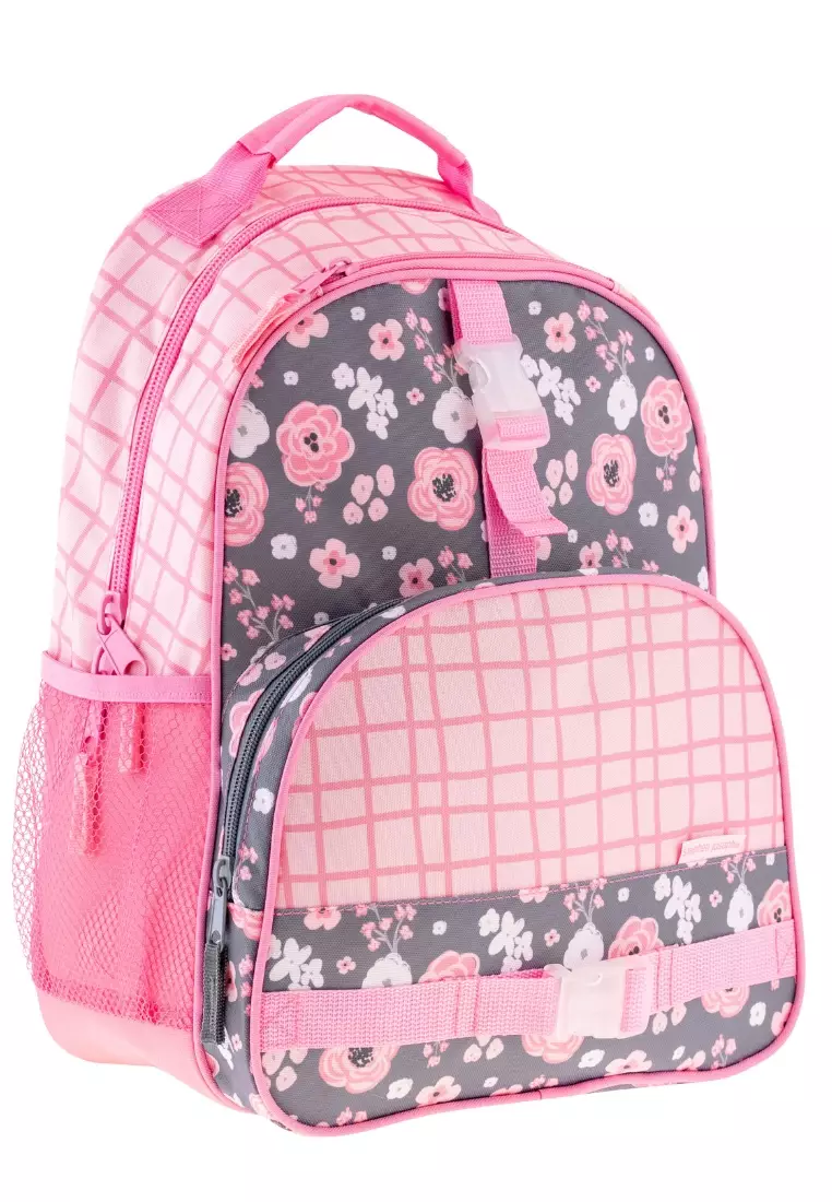 All Over Print Backpack with Lunch Bag for Kids AOP Charcoal Flower