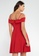Ashley Collection red Strappy Cold Shoulder Dress 17EE6AA390125DGS_3
