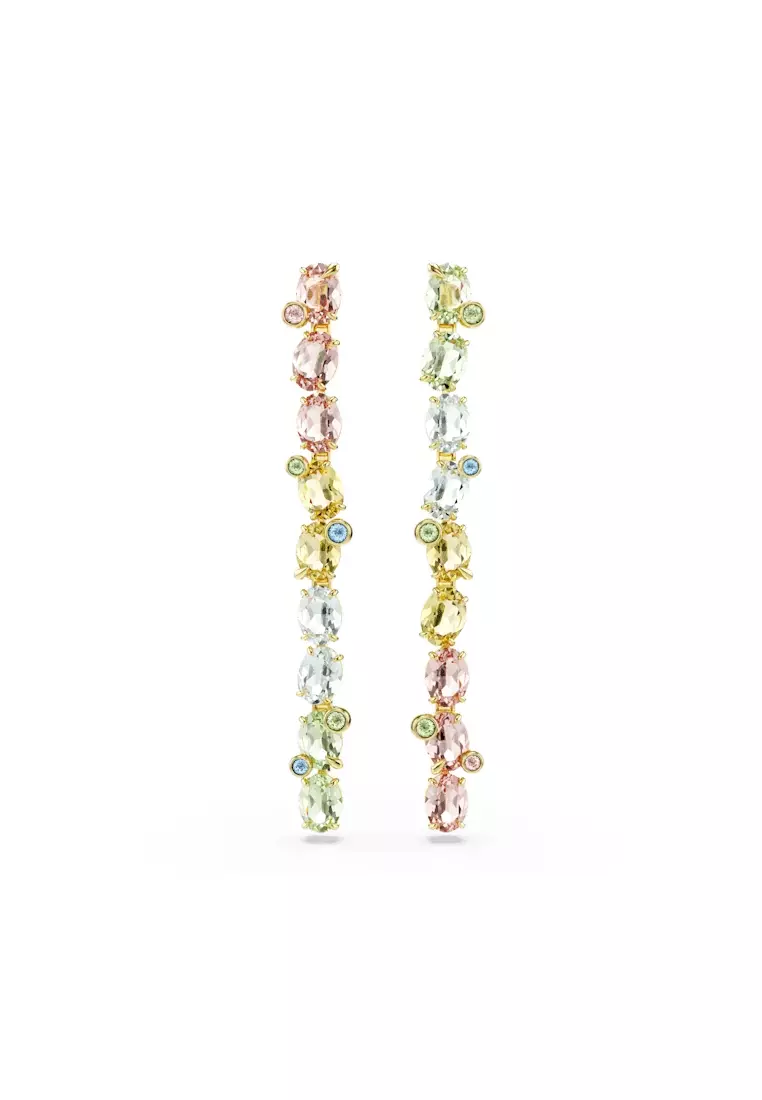 Buy Swarovski Gema Drop Earrings, Asymmetrical Design, Mixed Cuts