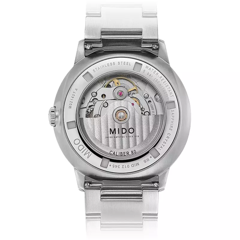 Jam Tangan Pria MIDO Commander M021.407.11.411.03 Automatic Gradient Green Dial Stainless Steel Strap