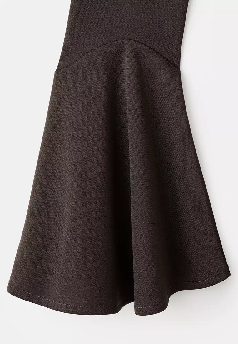 Fitted Dress with Bell Sleeves