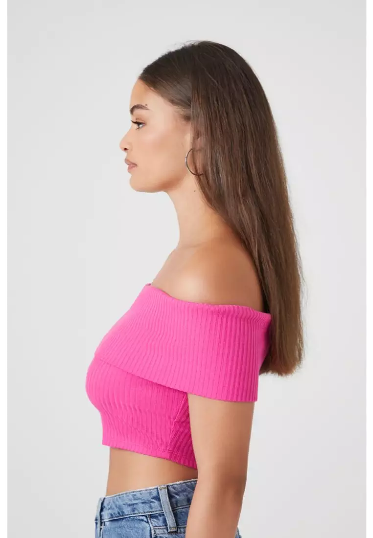 Forever 21 pink off the best sale shoulder top