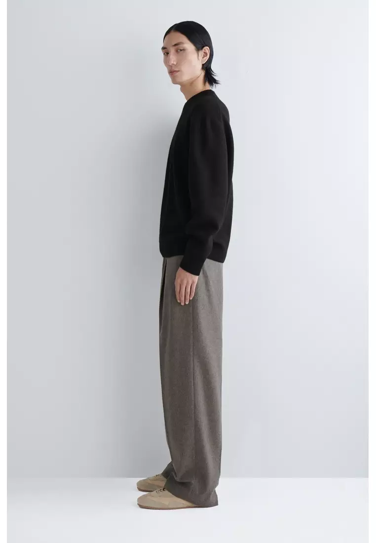 BOILED-WOOL CREW-NECK JUMPER