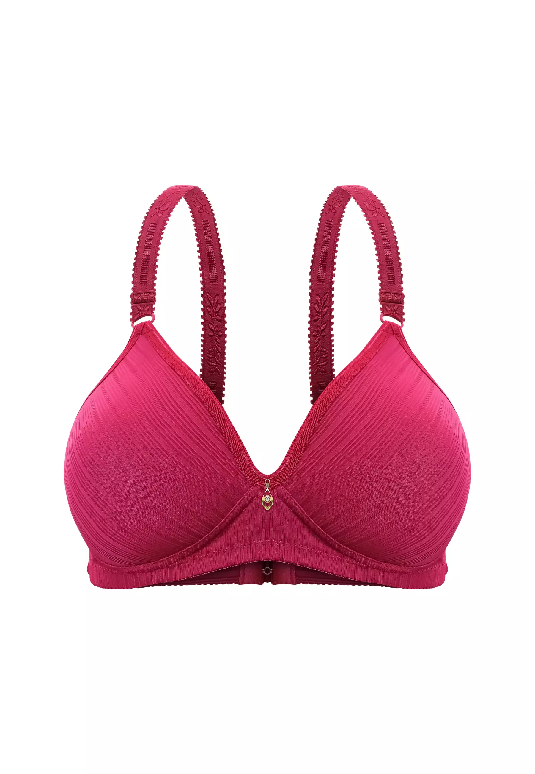 You've ( You Have ) BH Bra Wanita BH Tanpa Kawat Busa Tipis Motif Garis 100122