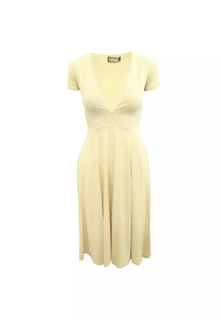 Buy Reformation Pre Loved REFORMATION Pastel Yellow Printed Maxi