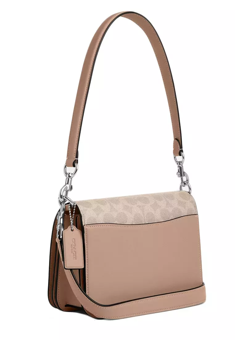 Quinn Bag In Signature Canvas - Sand/Taupe