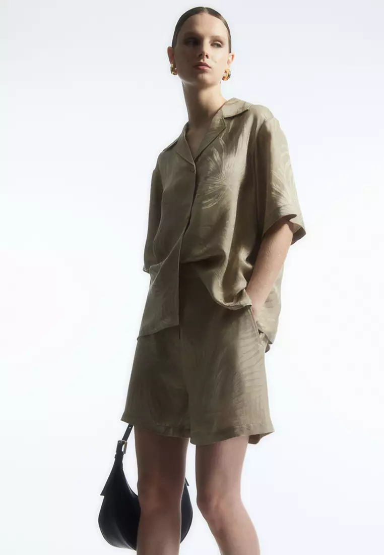 Silk-Blend Jacquard Shorts