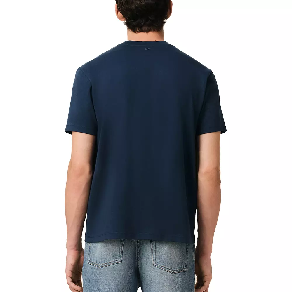 Red Ami De Coeur Organic Cotton Jersey Classic Fit T-Shirt Night Blue
